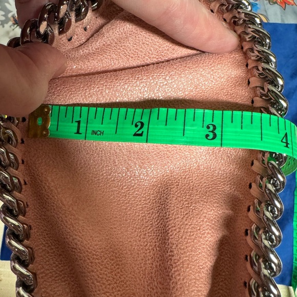 ⭐️GUC Authentic STELLA McCARTNEY Falabella Chain Tote Bag Pink Vegan Suede - Picture 15 of 15
